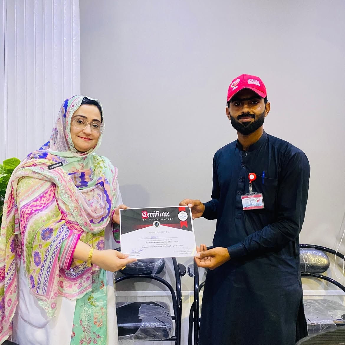 KTCC team at the blood transfusion workshop, Teaching Hospital Turbat