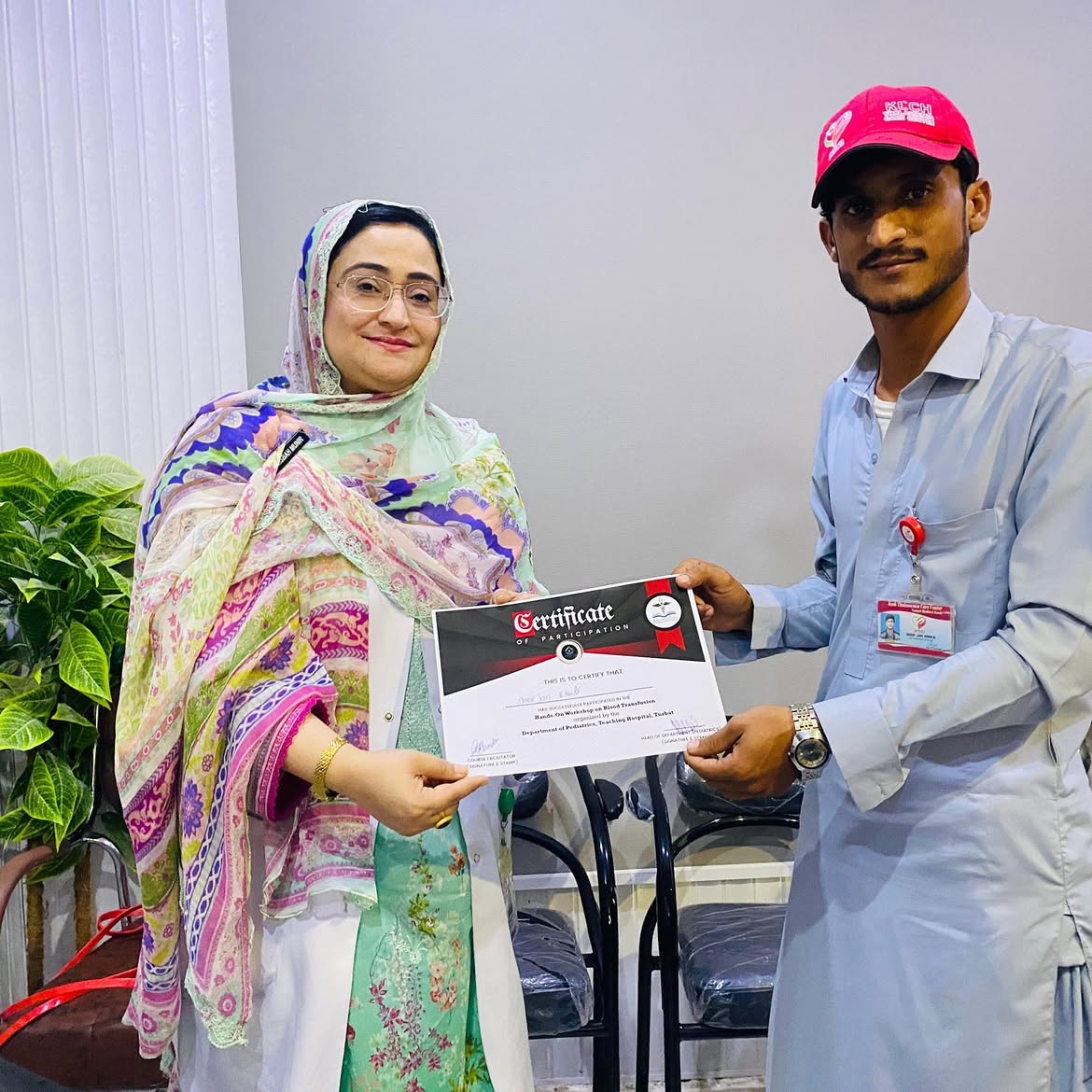 KTCC team at the blood transfusion workshop, Teaching Hospital Turbat
